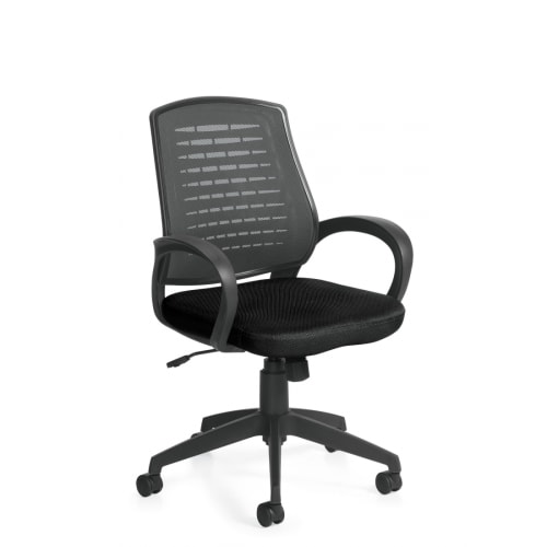 Silla de Gerente Java, Respaldo Medio con Malla y Sistema Basculante, Negro
